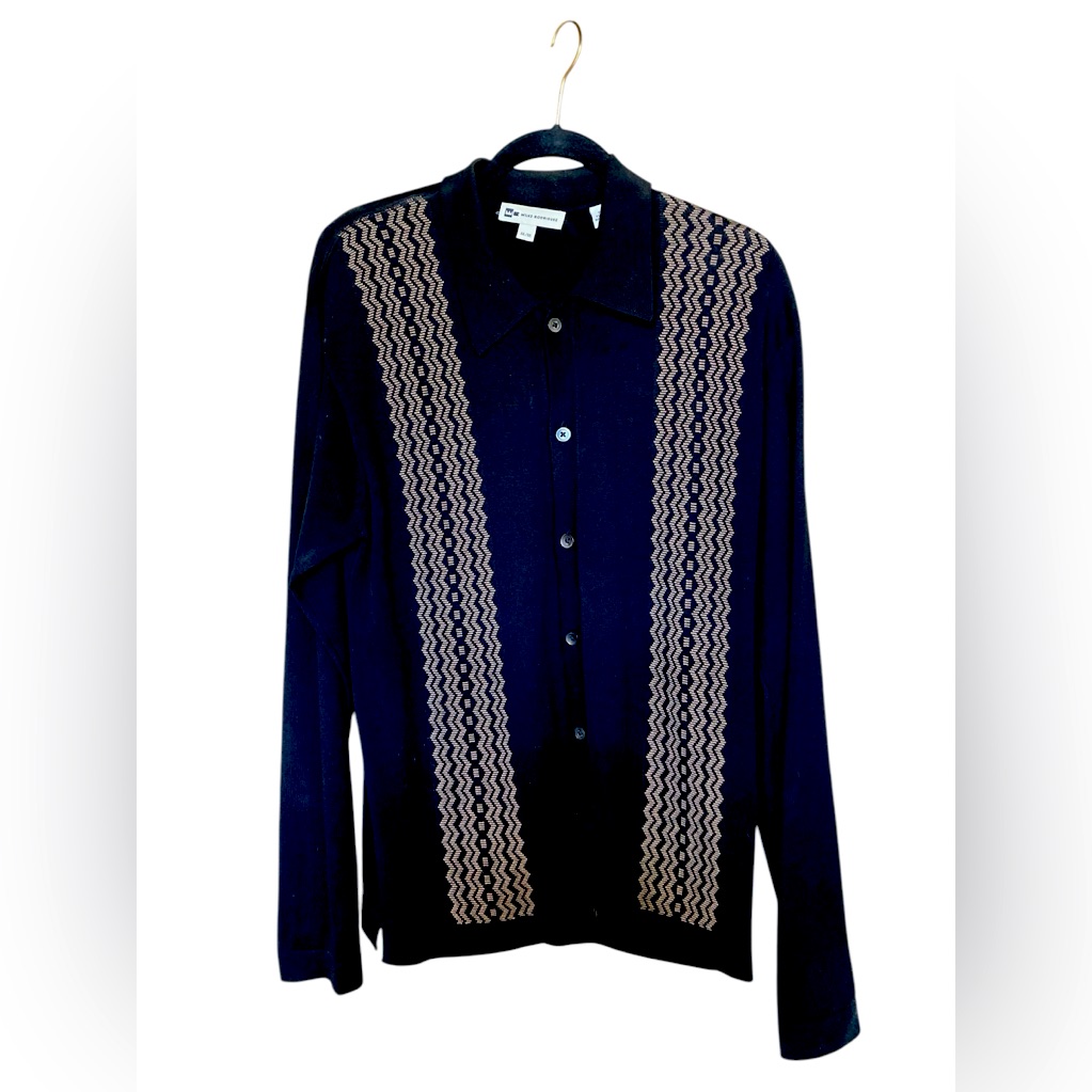 Mens SilkCotton Blend Button Downn Sweater Size Medium Brand WilkeRodriguez